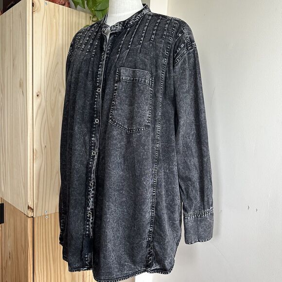 Free People Charcoal Jean Jacket - Picture 4 of 16